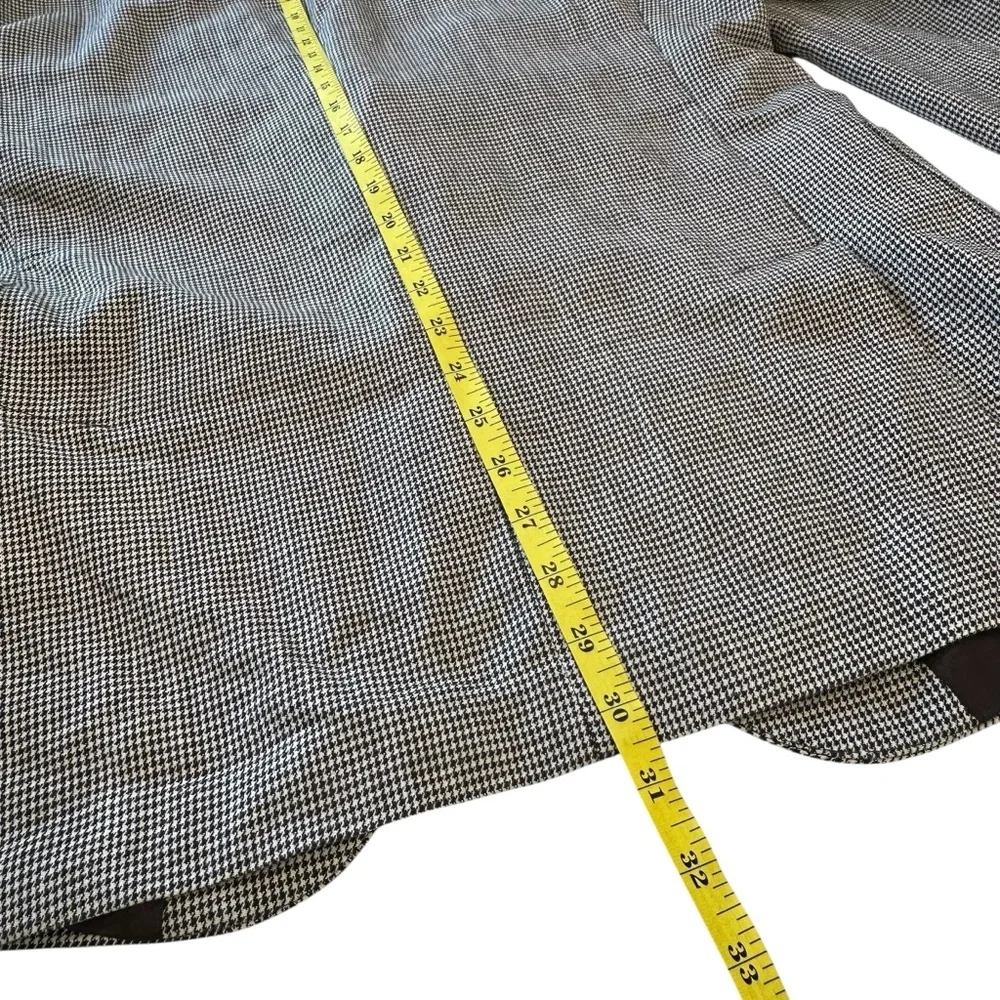 Reiss Cotton & Hemp Brown‎ Houndstooth Print Preppy Sports Coat Blazer, 42
